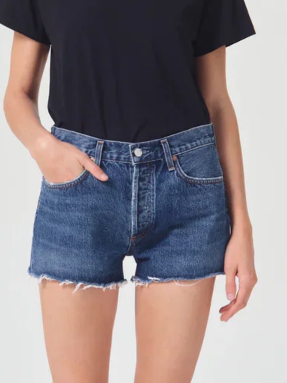 Agolde Parker Vintage Cutoff Shorts Caution Wash NWT Size 28 High Rise Denim